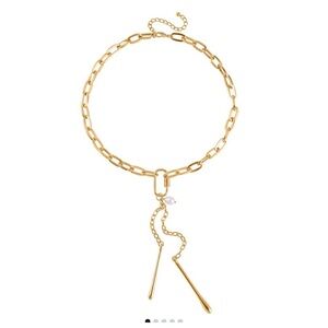 White Freshwater Pearl Necklace 20.5-22.5” in Goldtone